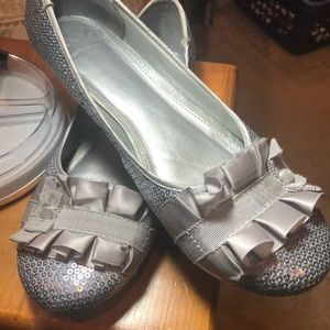 Silver Sparkle Flats